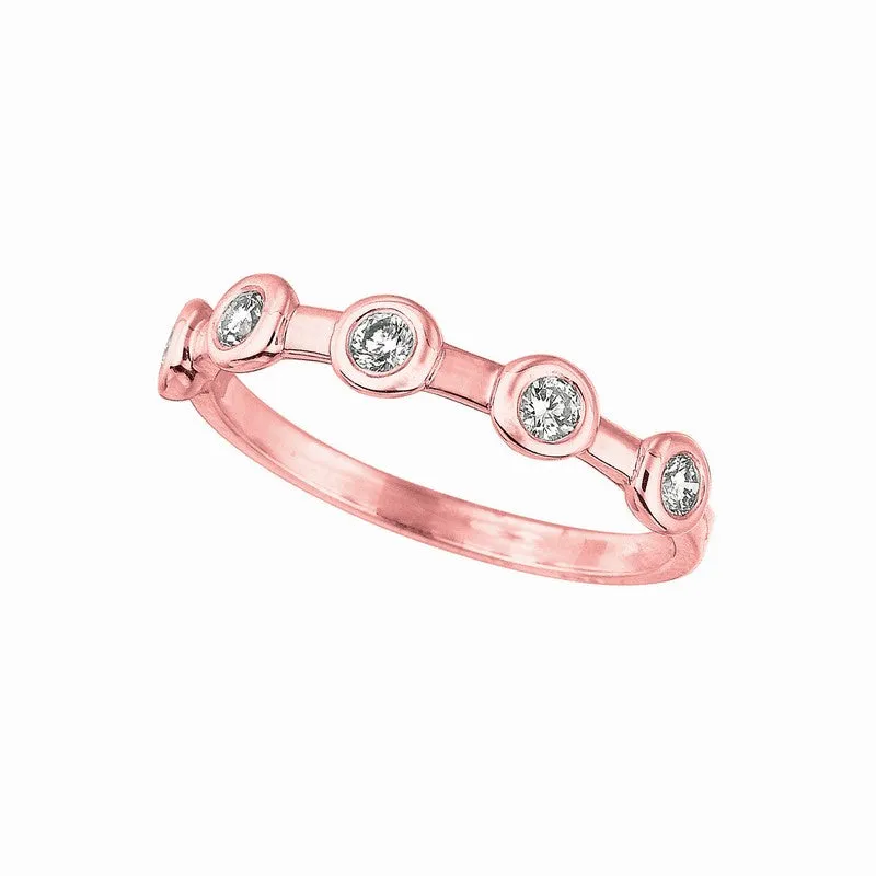 0.30 CT DIAMOND BEZEL SET RING 14K GOLD