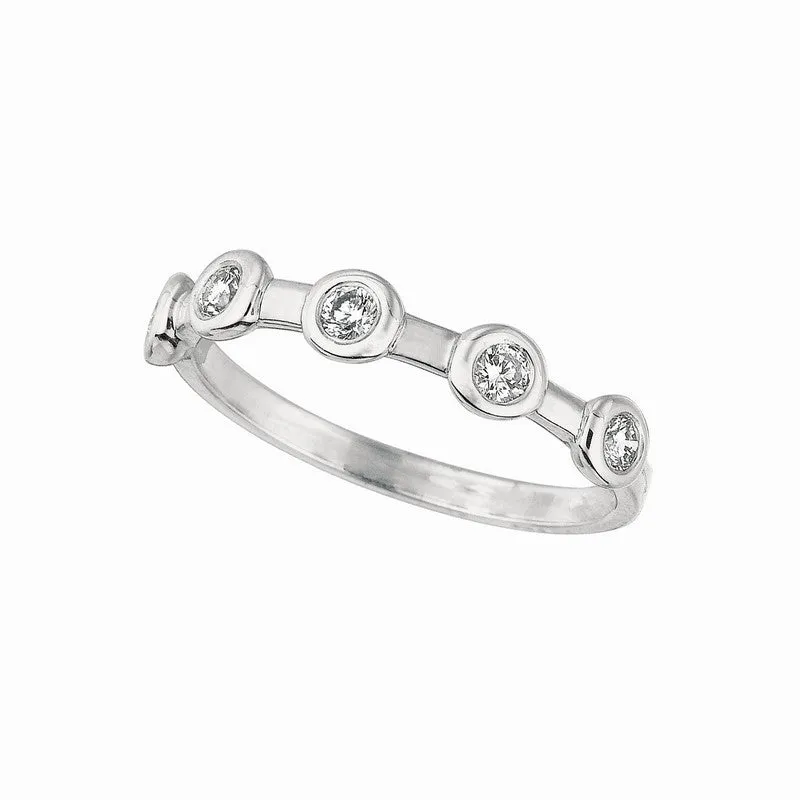 0.30 CT DIAMOND BEZEL SET RING 14K GOLD