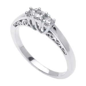 0.30ct 14K or 18K White Gold Diamond Ring