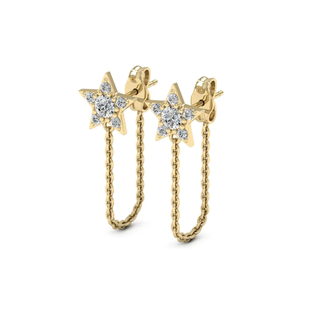 0.35 d.e.w cts Moissanite Dangle Earrings
