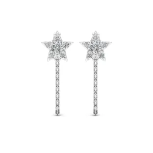 0.35 d.e.w cts Moissanite Dangle Earrings