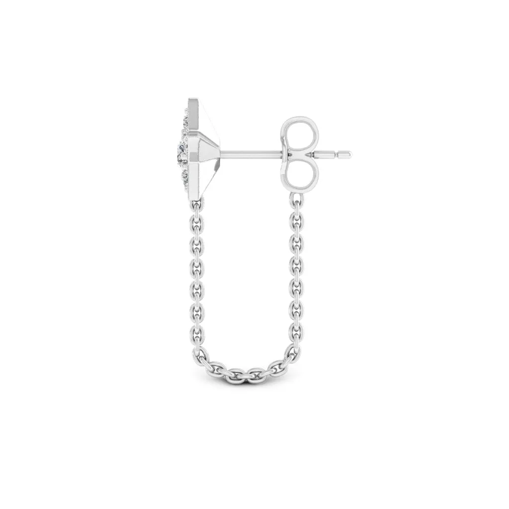 0.35 d.e.w cts Moissanite Dangle Earrings