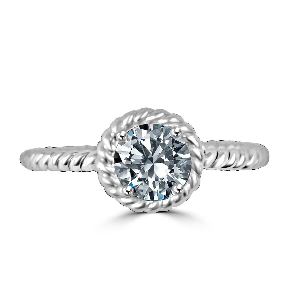 0.5CT Round Diamond Veneer Engagement Ring. 635R75067