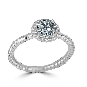 0.5CT Round Diamond Veneer Engagement Ring. 635R75067