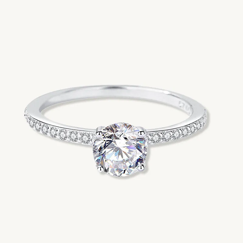 0.8 ct The Lydia Moissanite Diamond Engagement Ring