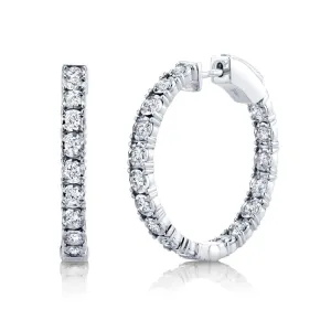 1.06ctw Diamond Hoop Earring