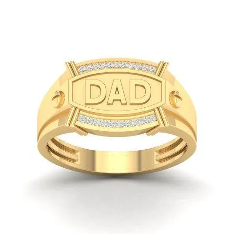 10K 0.08CT D-MENS RINGS "DAD"