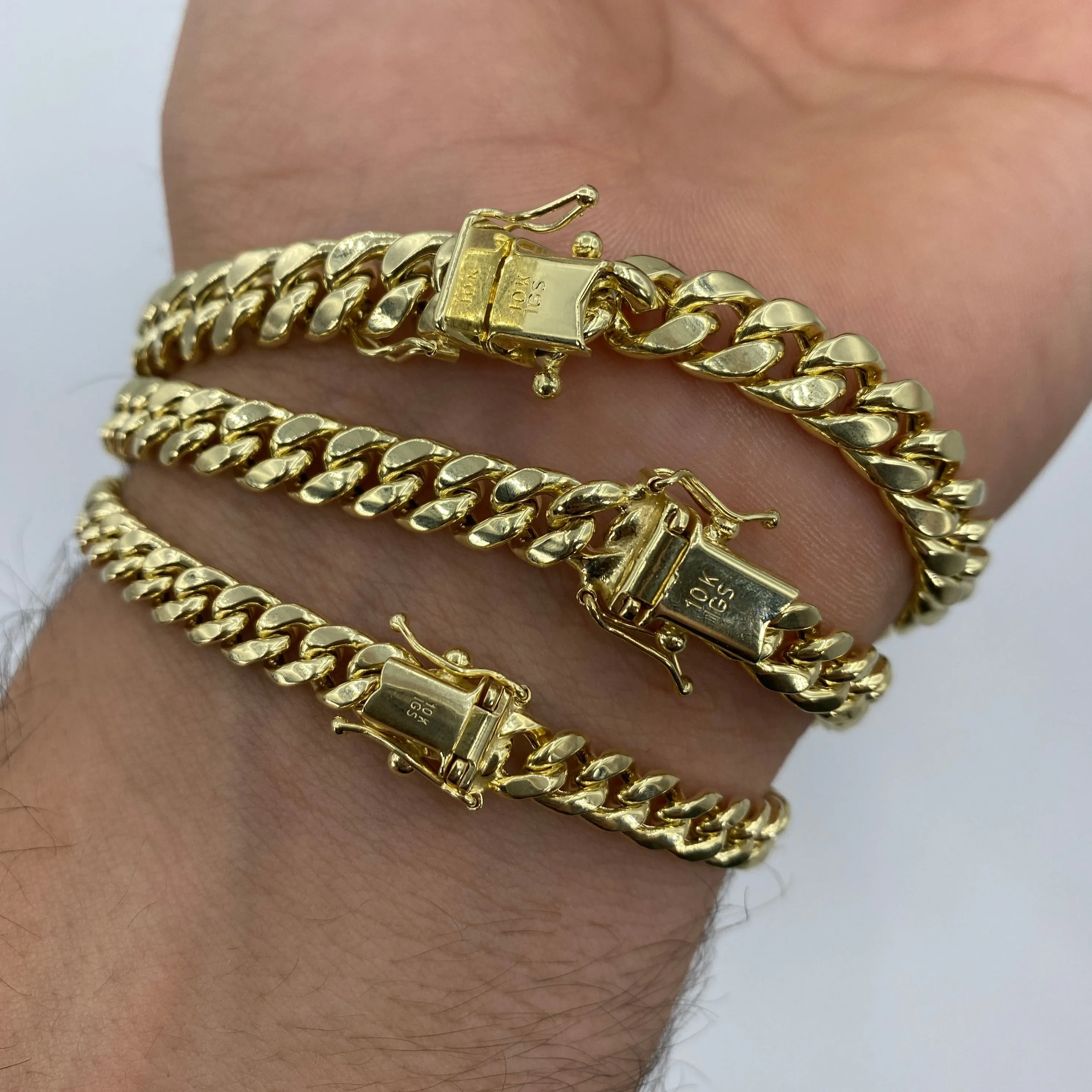 10K Gold Chain Bracelet 8"