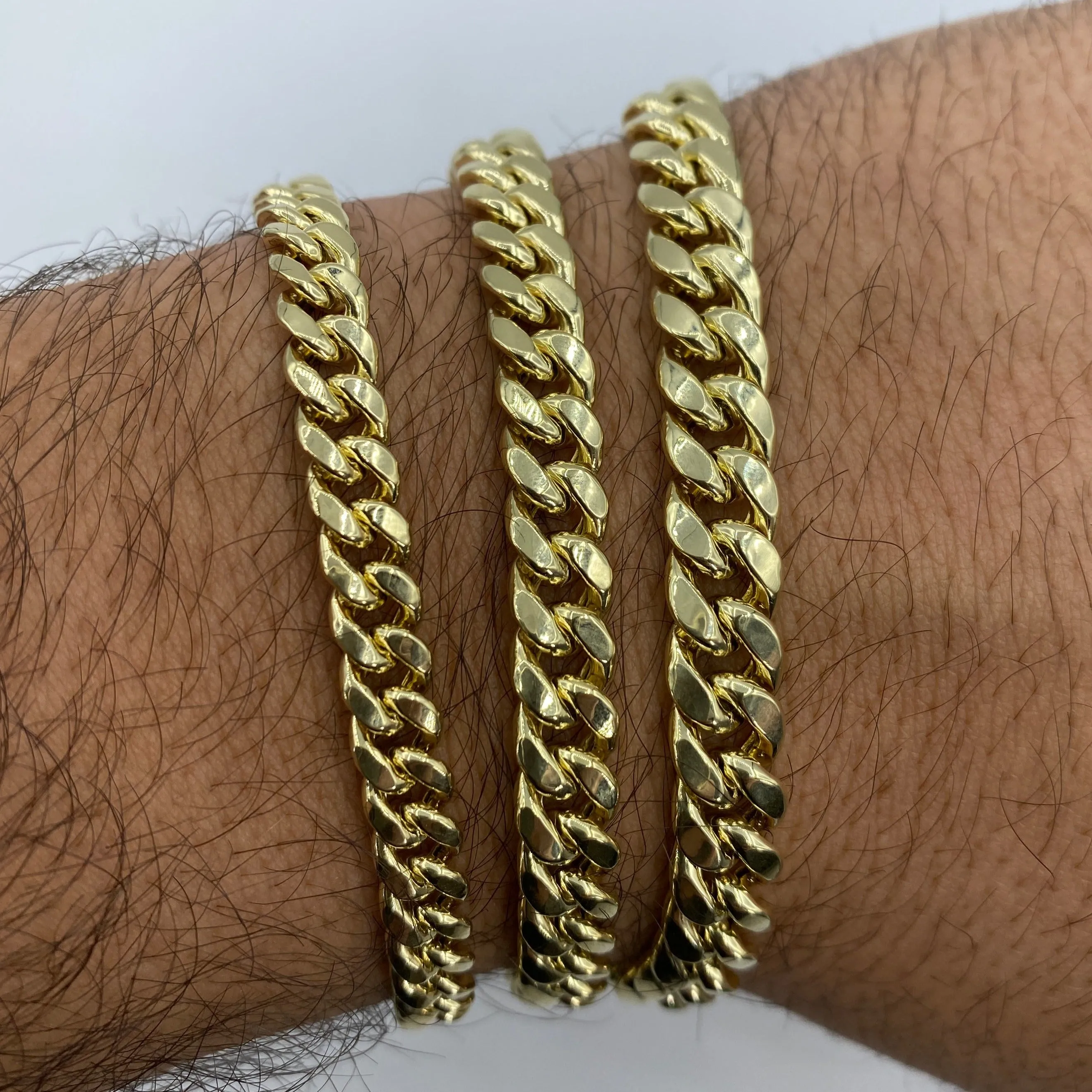 10K Gold Chain Bracelet 8"