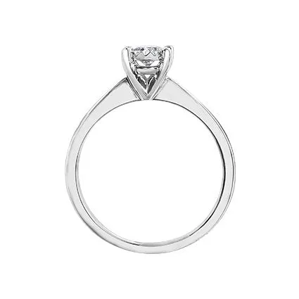 10K White Gold (0.25ct) Diamond Illusion Setting Solitaire Engagement Ring