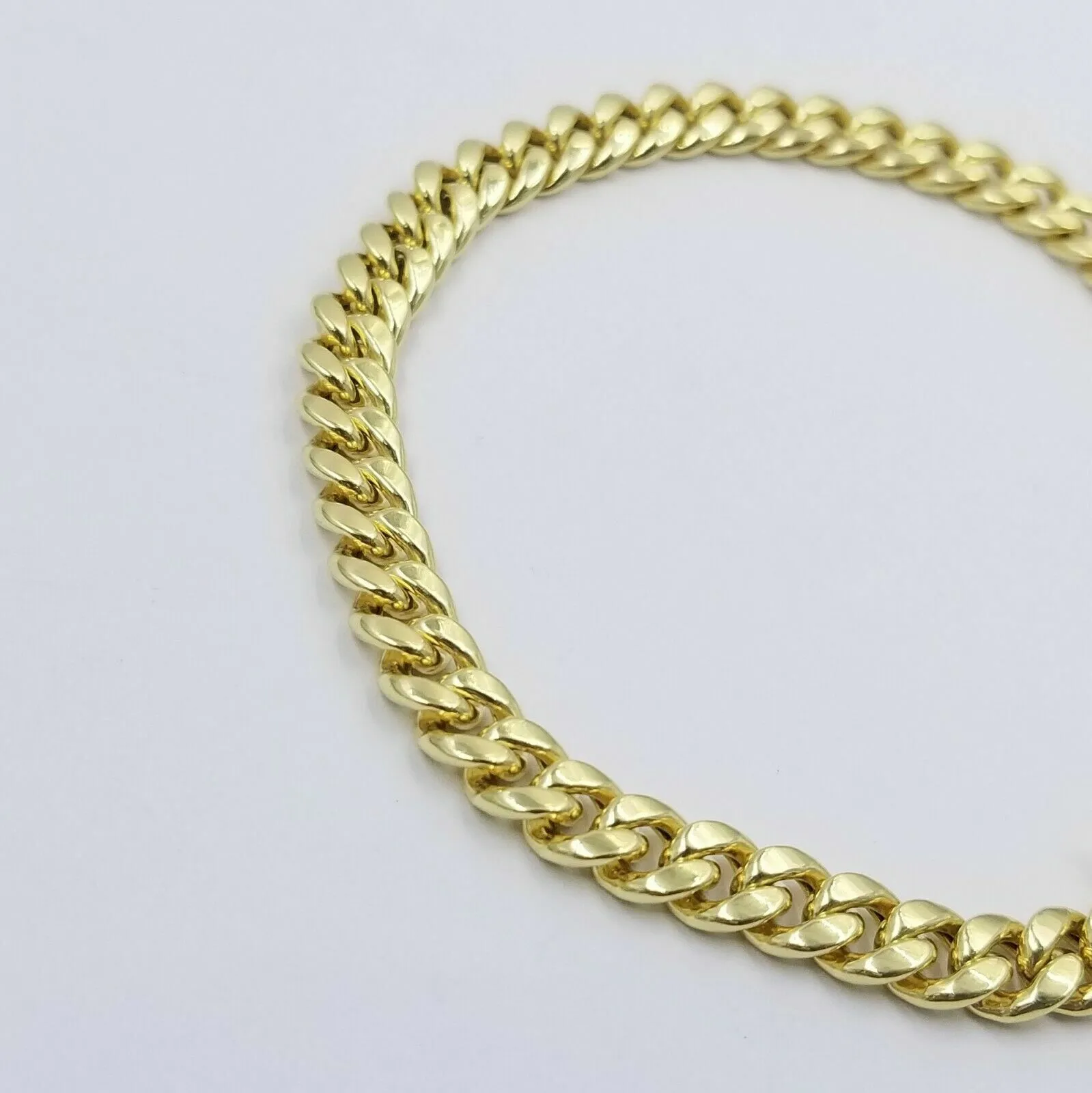 10k Yellow Gold Bracelet Ladies 7 inch Miami Cuban Link Real 10kt 6mm FOR Women