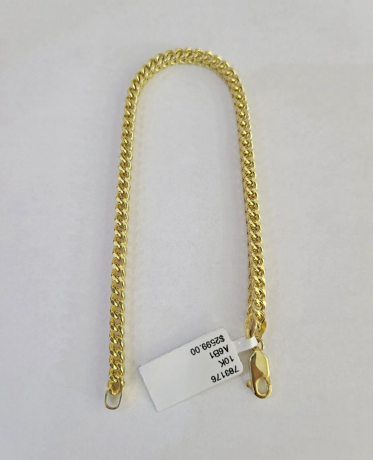 10k Yellow Gold Franco Bracelet 3mm 8" Inch Men Women Link Real