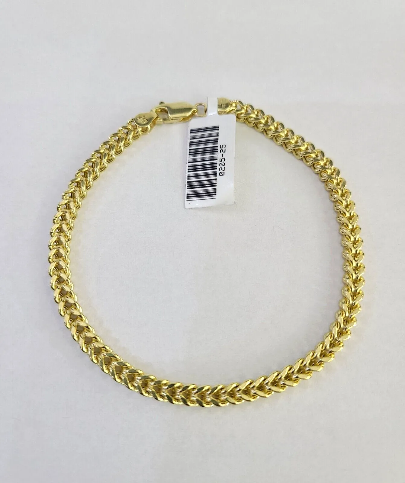 10k Yellow Gold Franco Bracelet 3mm 8" Inch Men Women Link Real