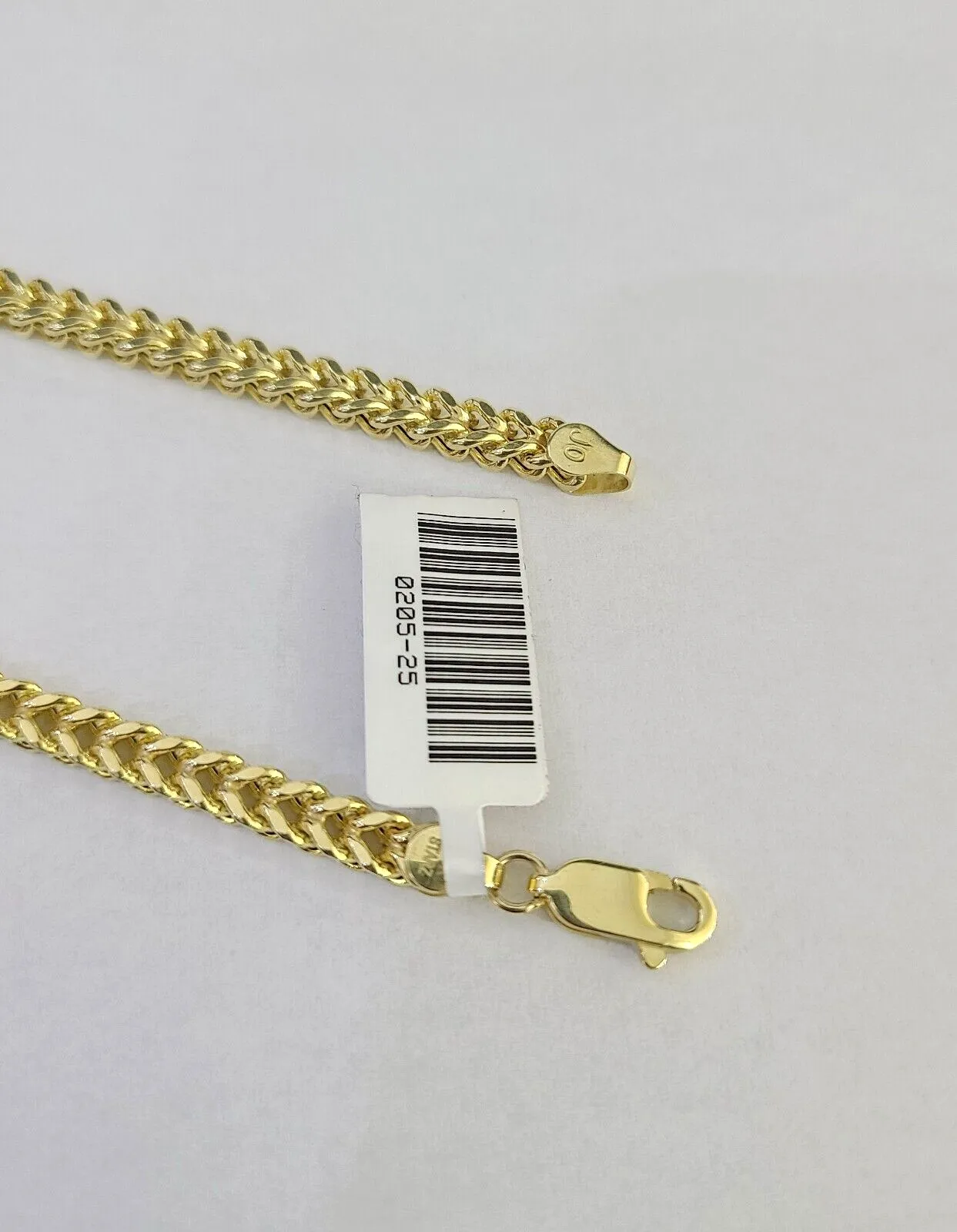 10k Yellow Gold Franco Bracelet 3mm 8" Inch Men Women Link Real