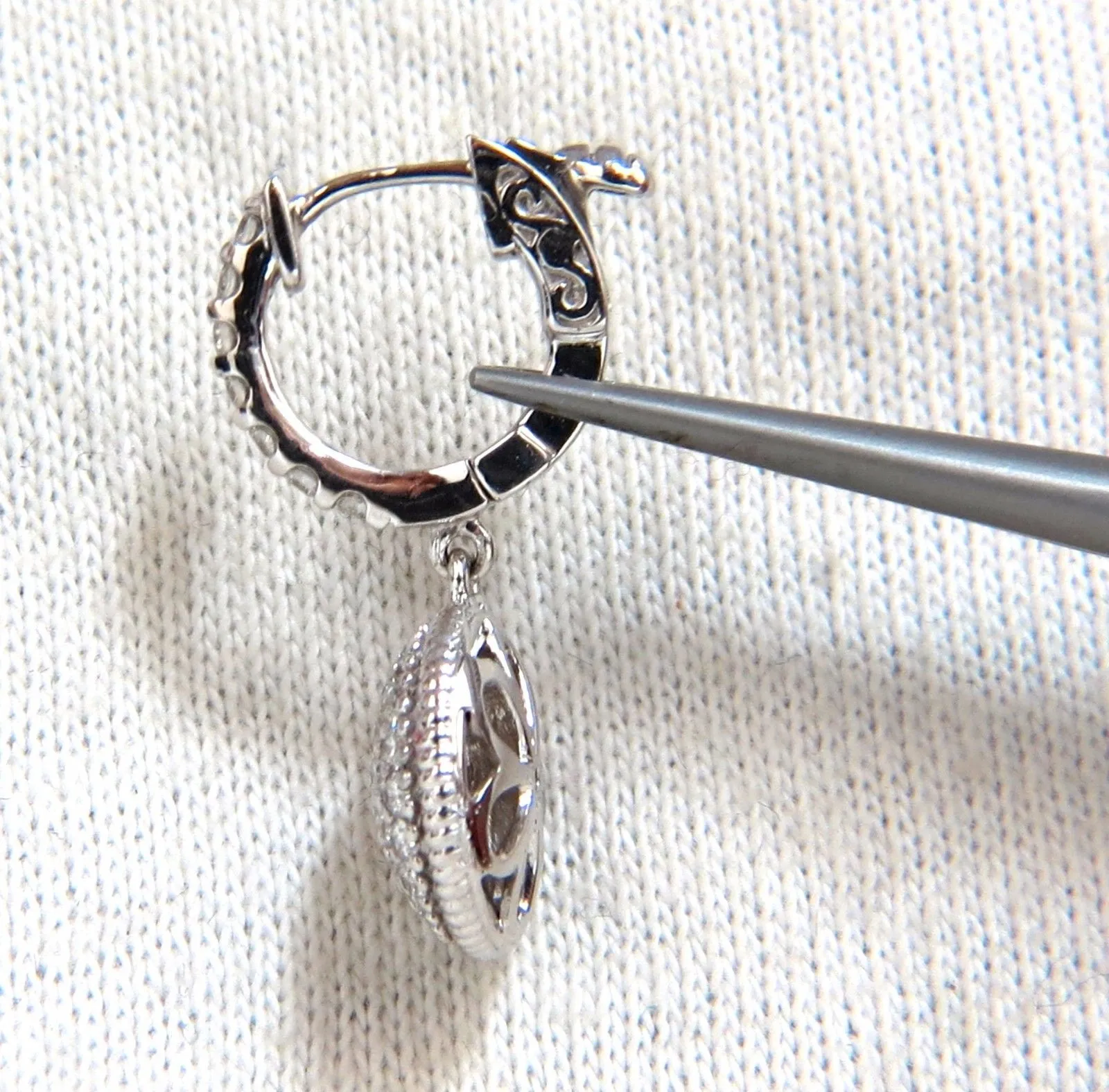 1.10ct natural diamonds dangle earrings 14kt circle dangles
