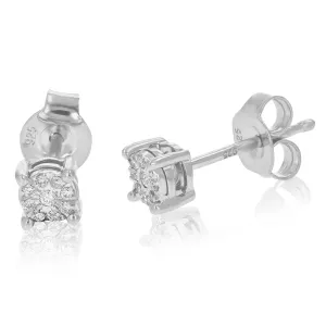 1/12 cttw Composite Diamond Stud Earrings in .925 Sterling Silver