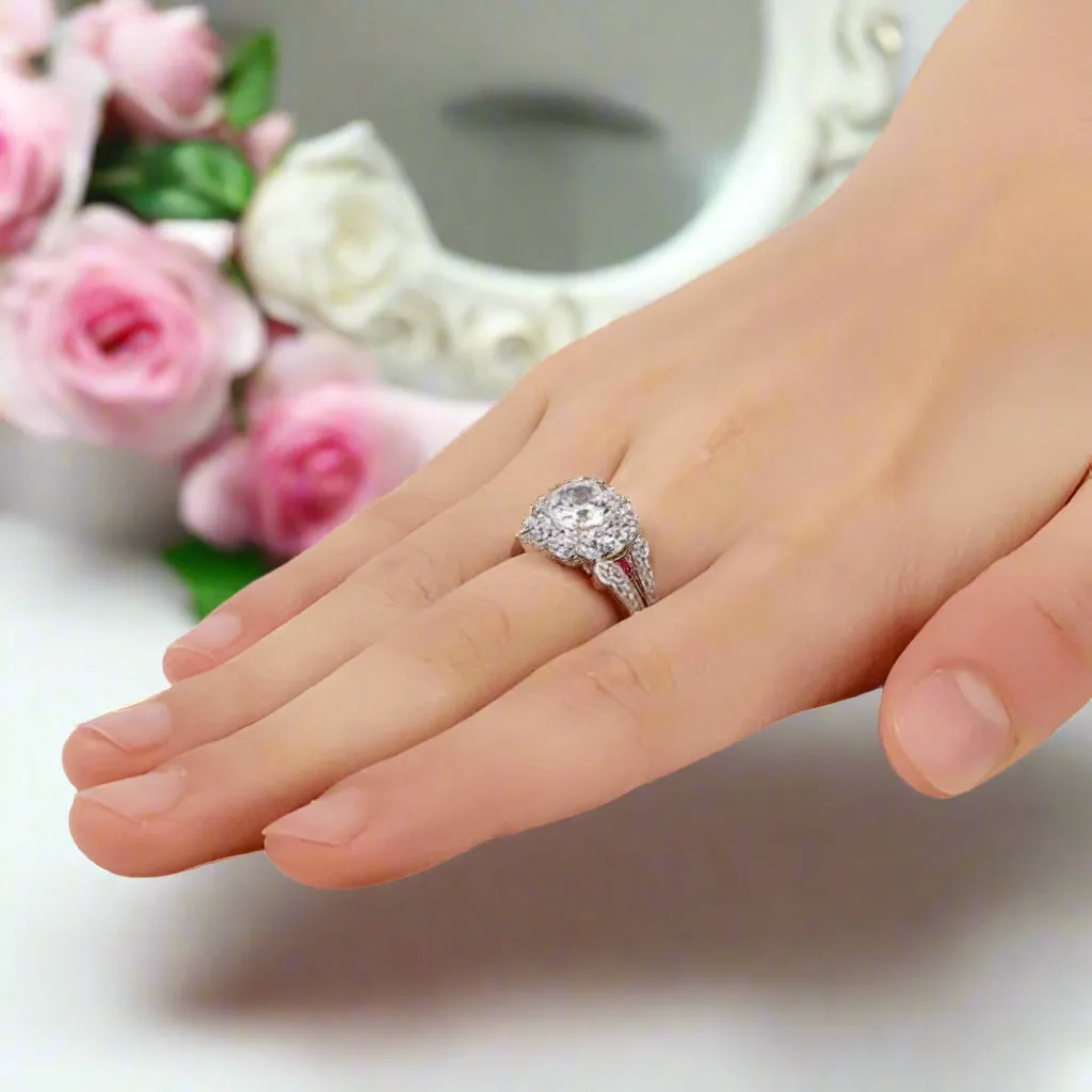 1.25 Ct Diamond Art Deco Vintage style Engagement Ring