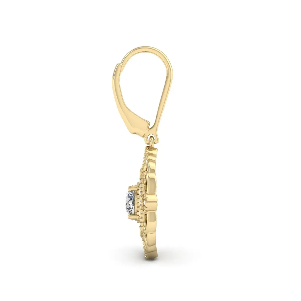 1.40 d.e.w cts Charlotte Moissanite Dangle Earrings