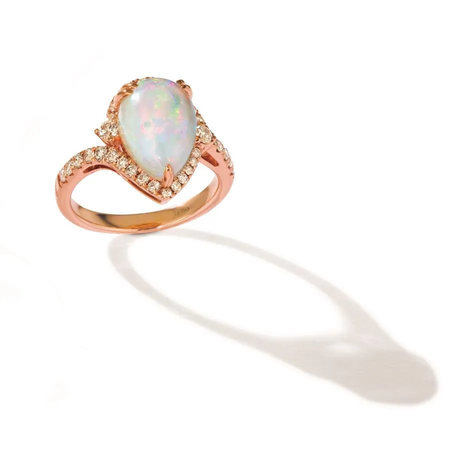 14K 0.57Ct-Diamond 2.20ct-Opal Fashion Rings