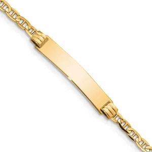 14k 6" Anchor Link Child ID Bracelet