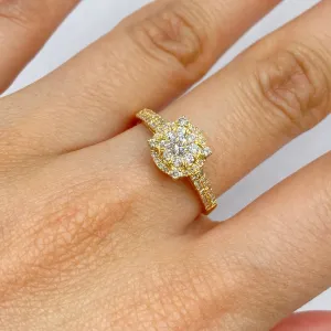 14K Brilliant Circle Diamond Engagement Ring