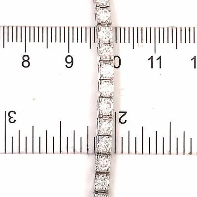 14K Diamond 6.28 Carat Tennis Bracelet White Gold