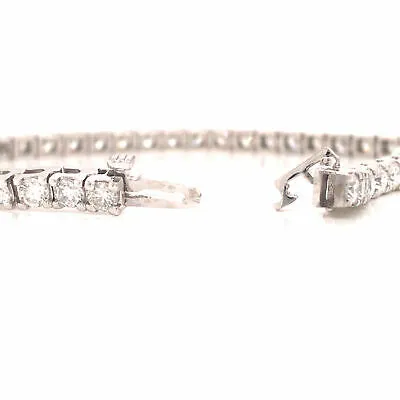14K Diamond 6.28 Carat Tennis Bracelet White Gold
