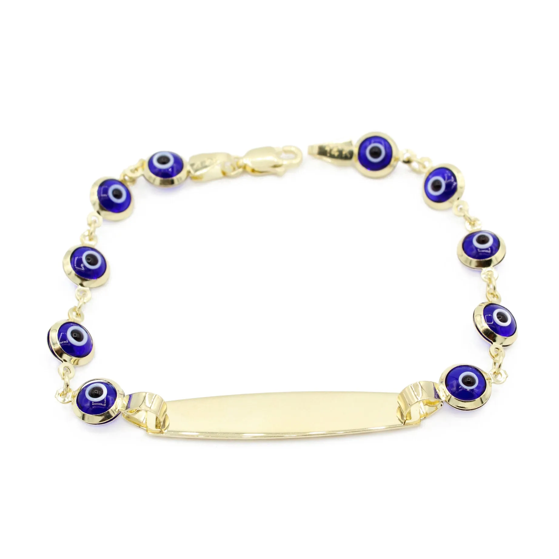 14K Fatima Eye 🧿 Baby Bracelet For Engraving -JTJ™