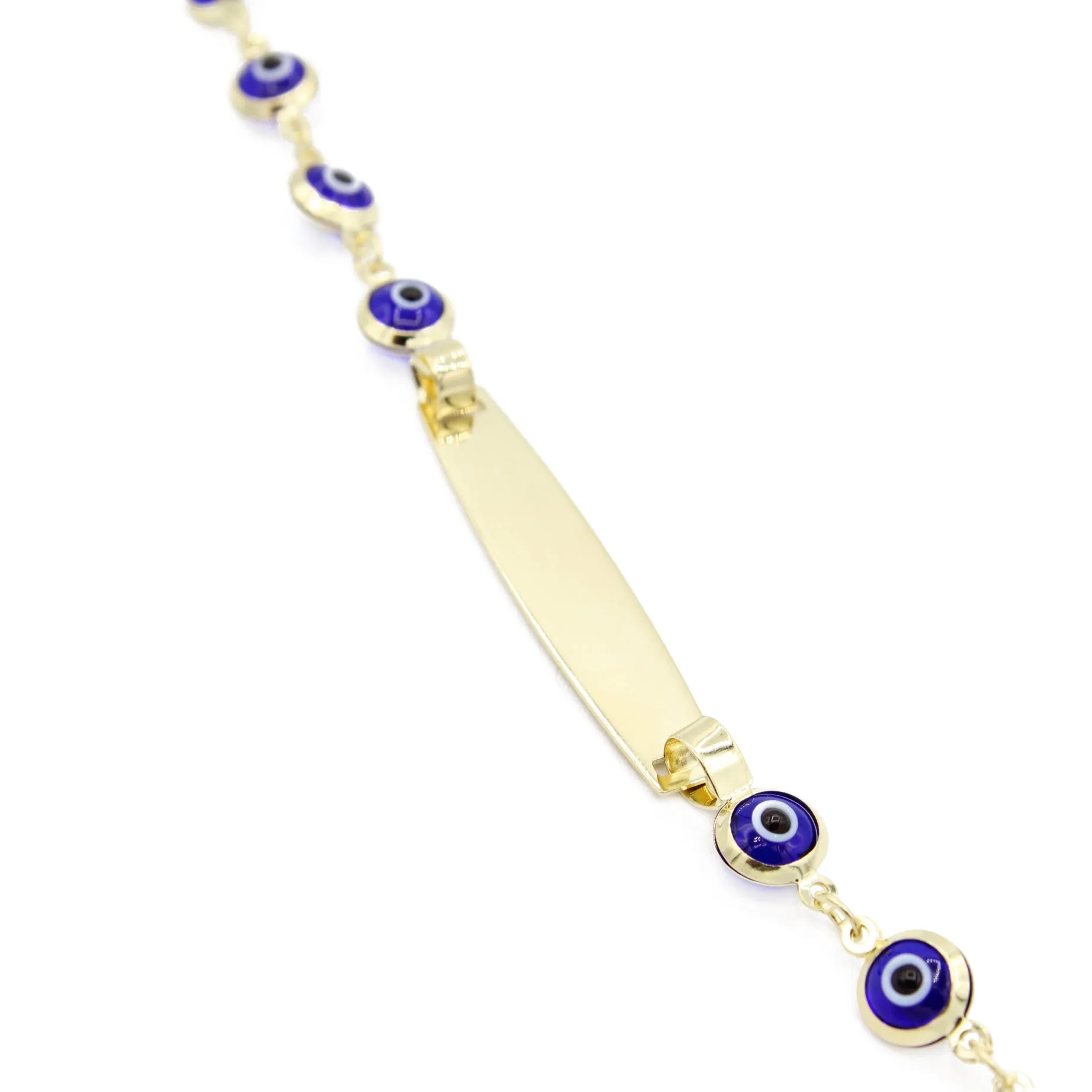 14K Fatima Eye 🧿 Baby Bracelet For Engraving -JTJ™