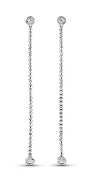 14K Gold & .20 TCW Lab-Grown Diamond Drop Earrings