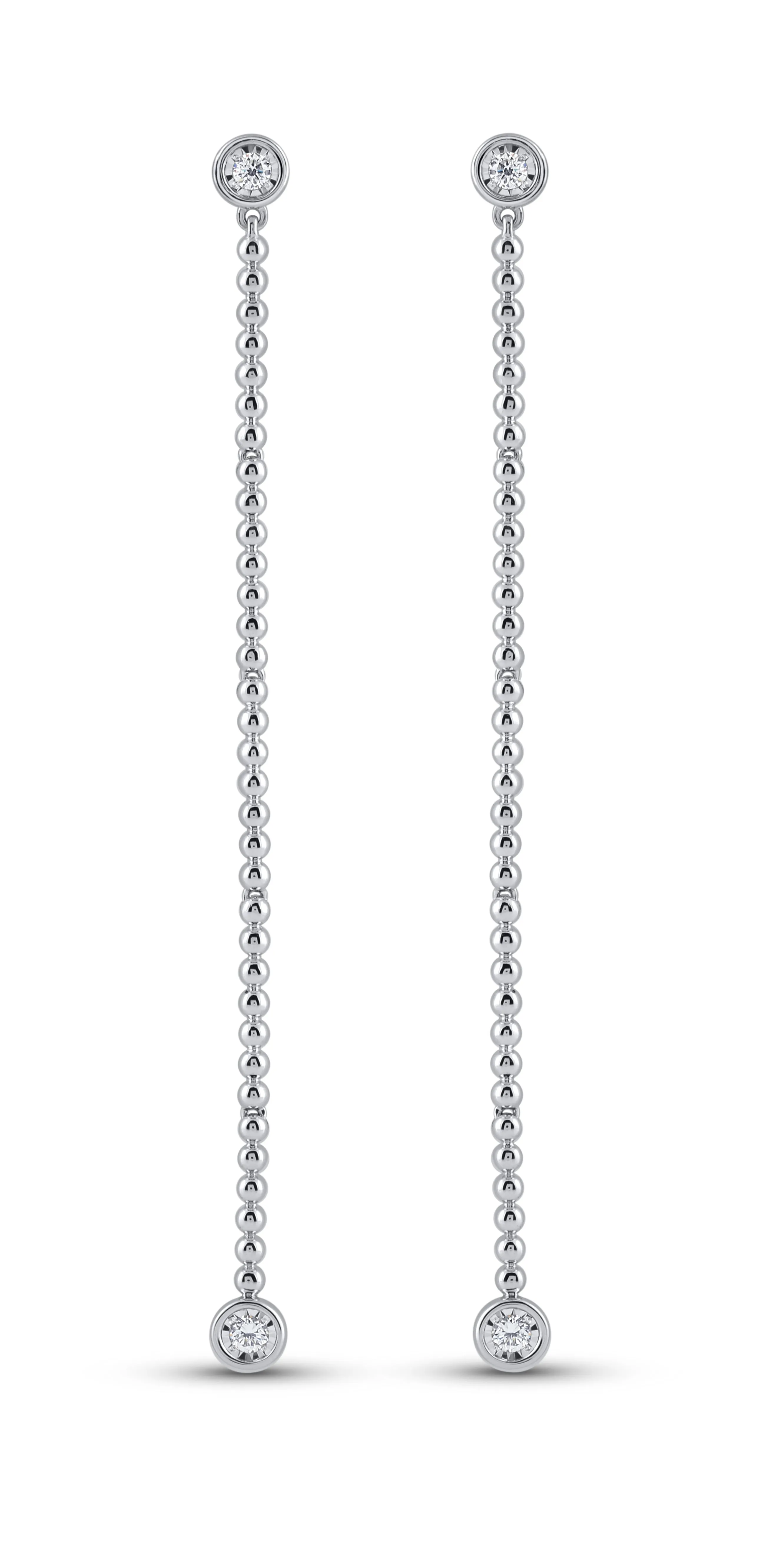 14K Gold & .20 TCW Lab-Grown Diamond Drop Earrings
