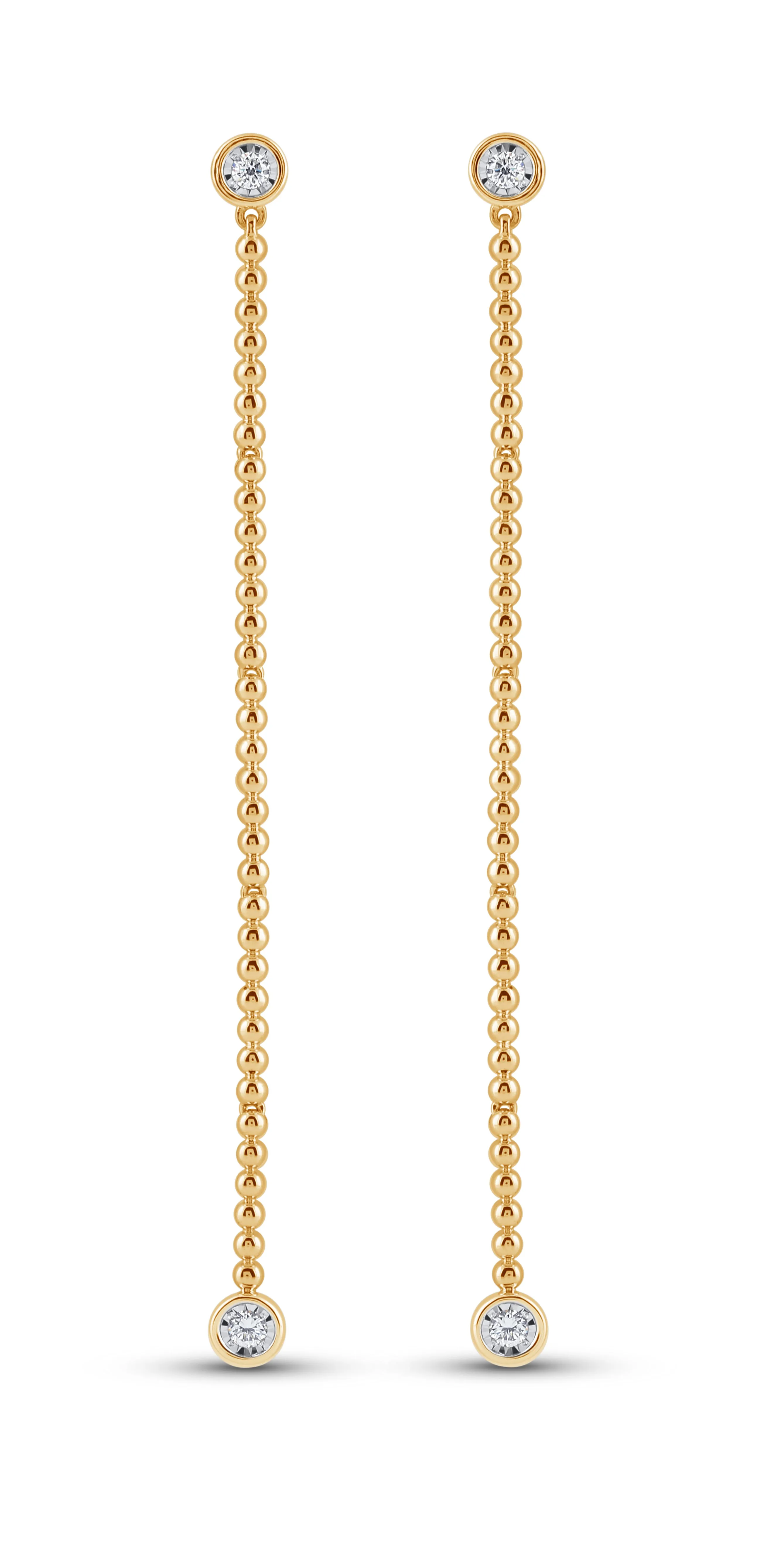 14K Gold & .20 TCW Lab-Grown Diamond Drop Earrings