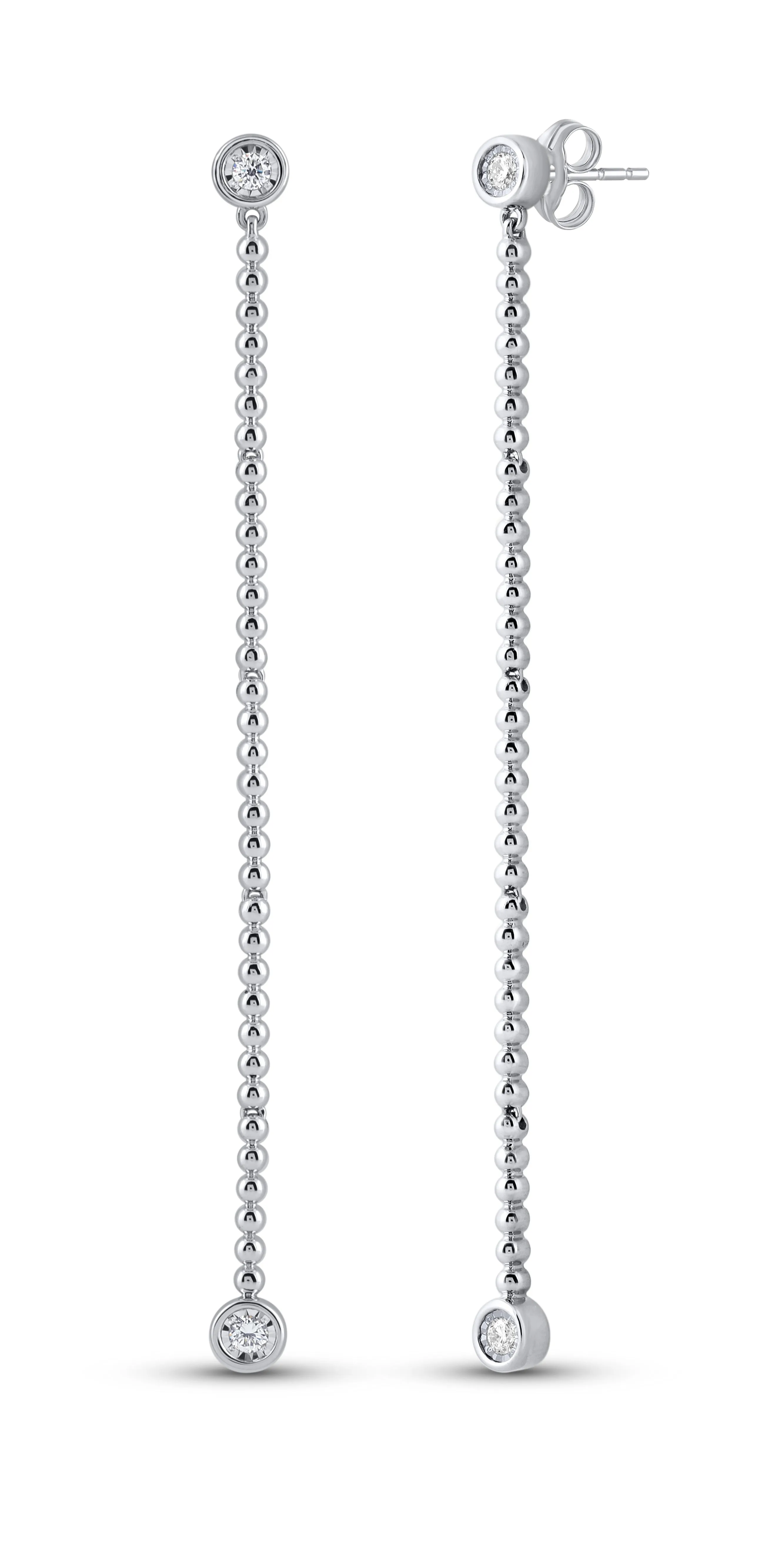 14K Gold & .20 TCW Lab-Grown Diamond Drop Earrings