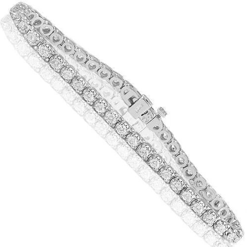 14K Gold Lab Diamond Tennis Bracelet 4.4 MM 11 CTW