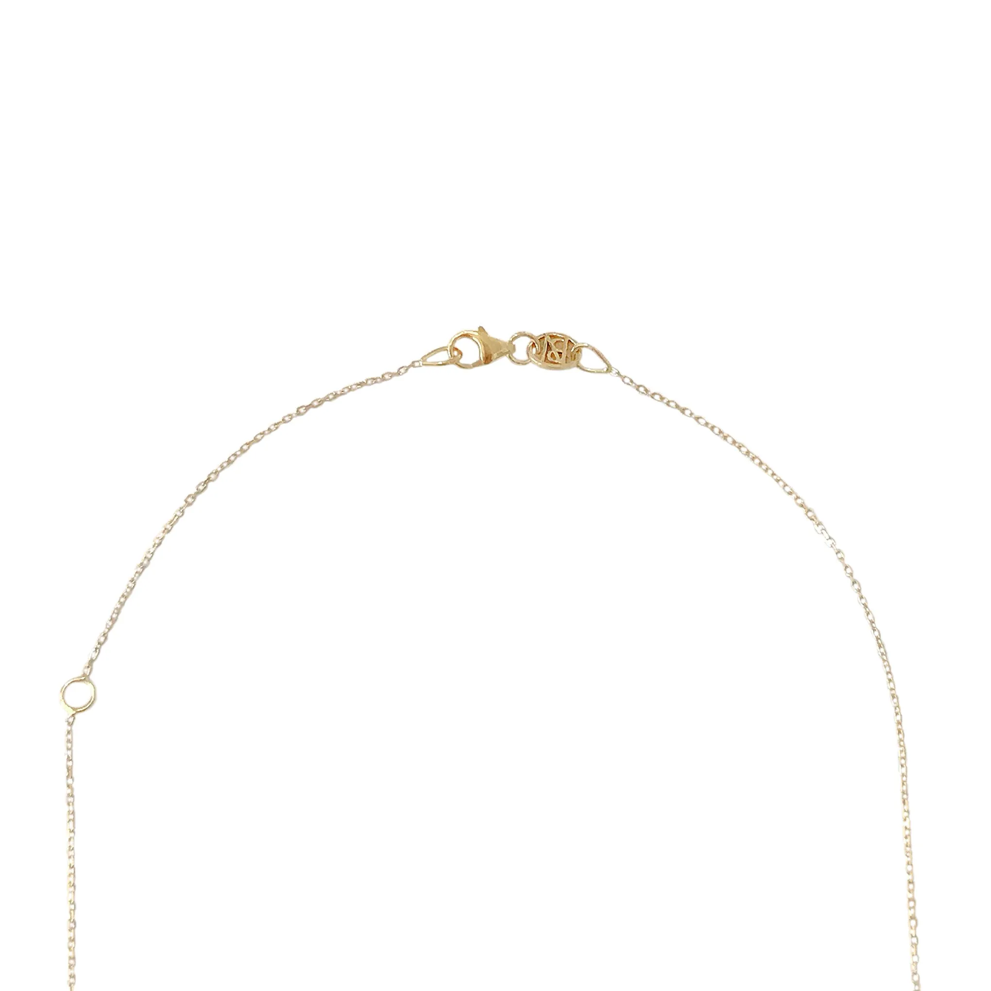 14K Gold Ruby 5 Trinity Cluster Charm Necklace