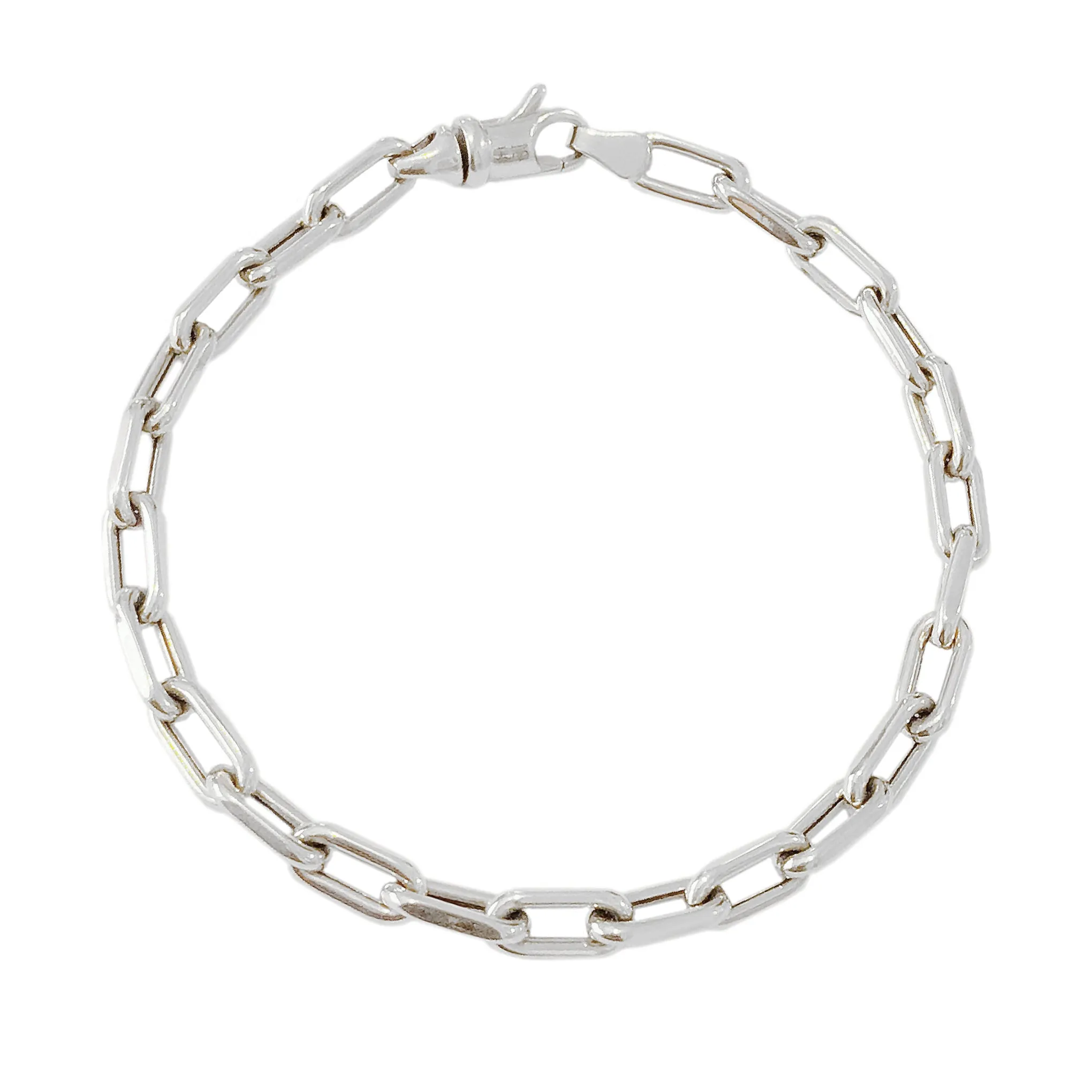 14K Gold Thick Oval Link Bracelet ~ Small Links