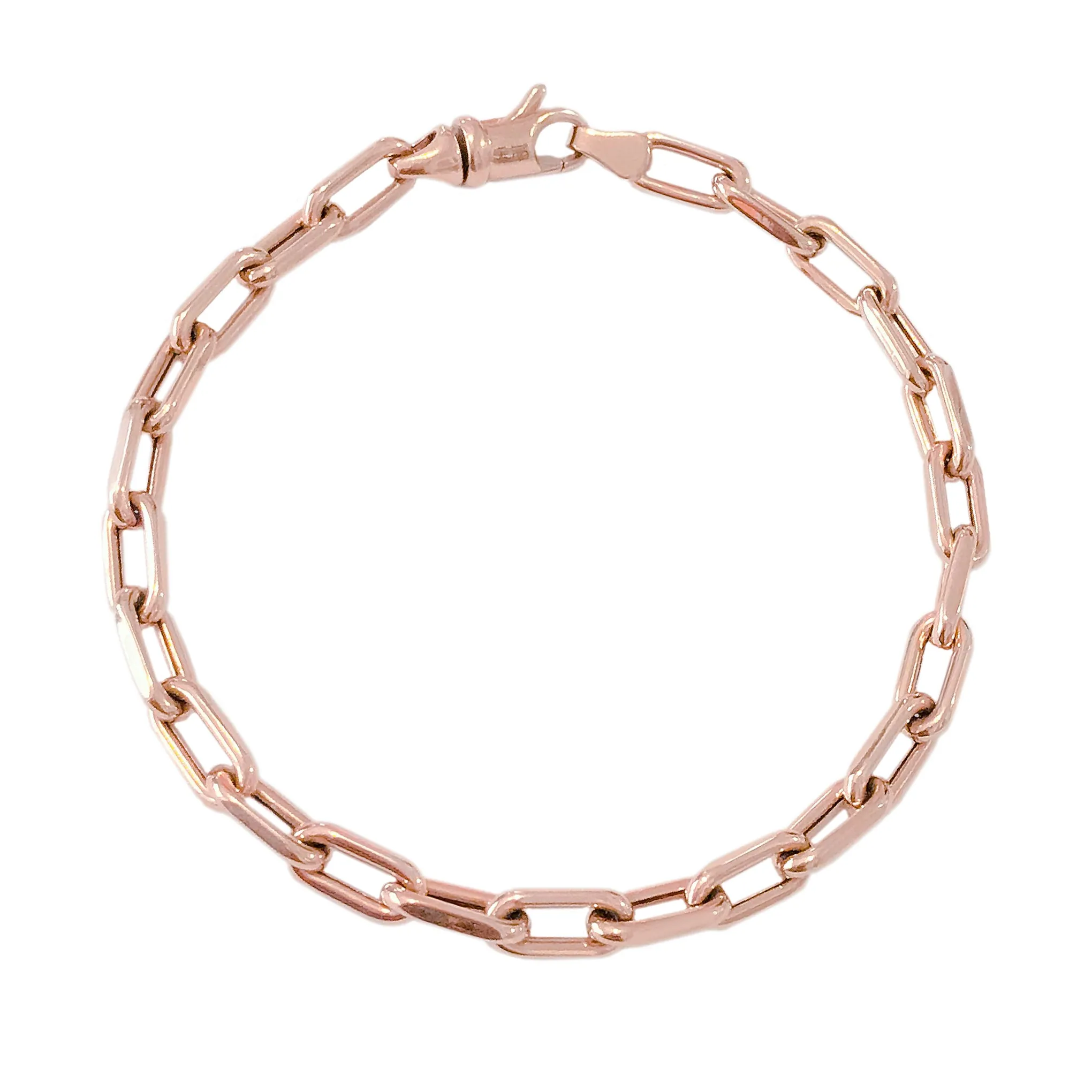 14K Gold Thick Oval Link Bracelet ~ Small Links