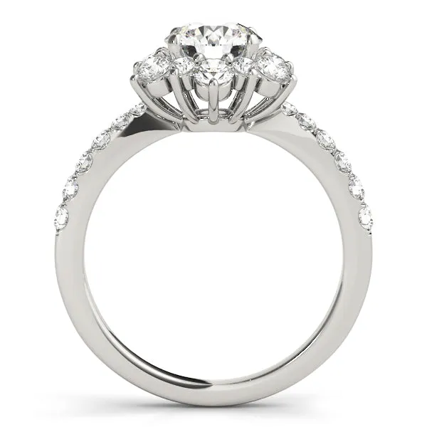 14K Halo Engagement Ring