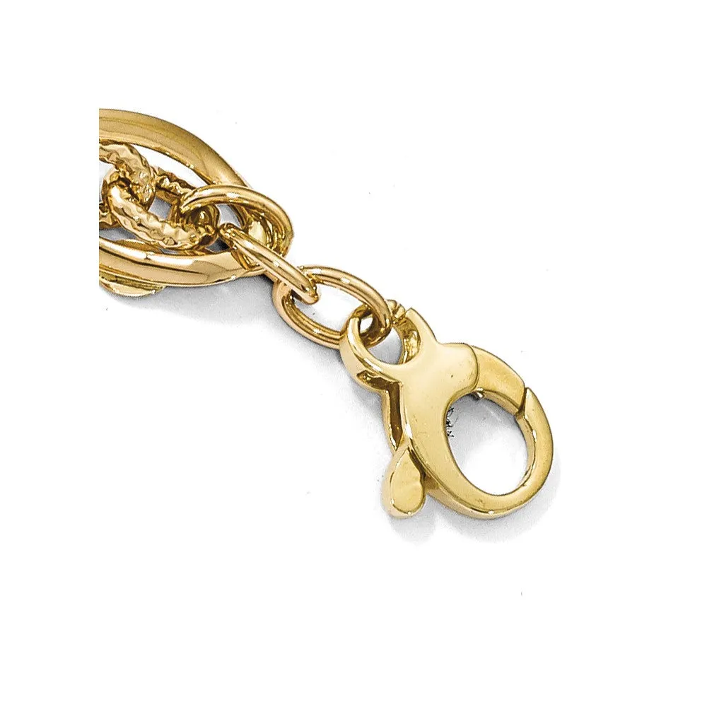 14K Polished Fancy Link Bracelet