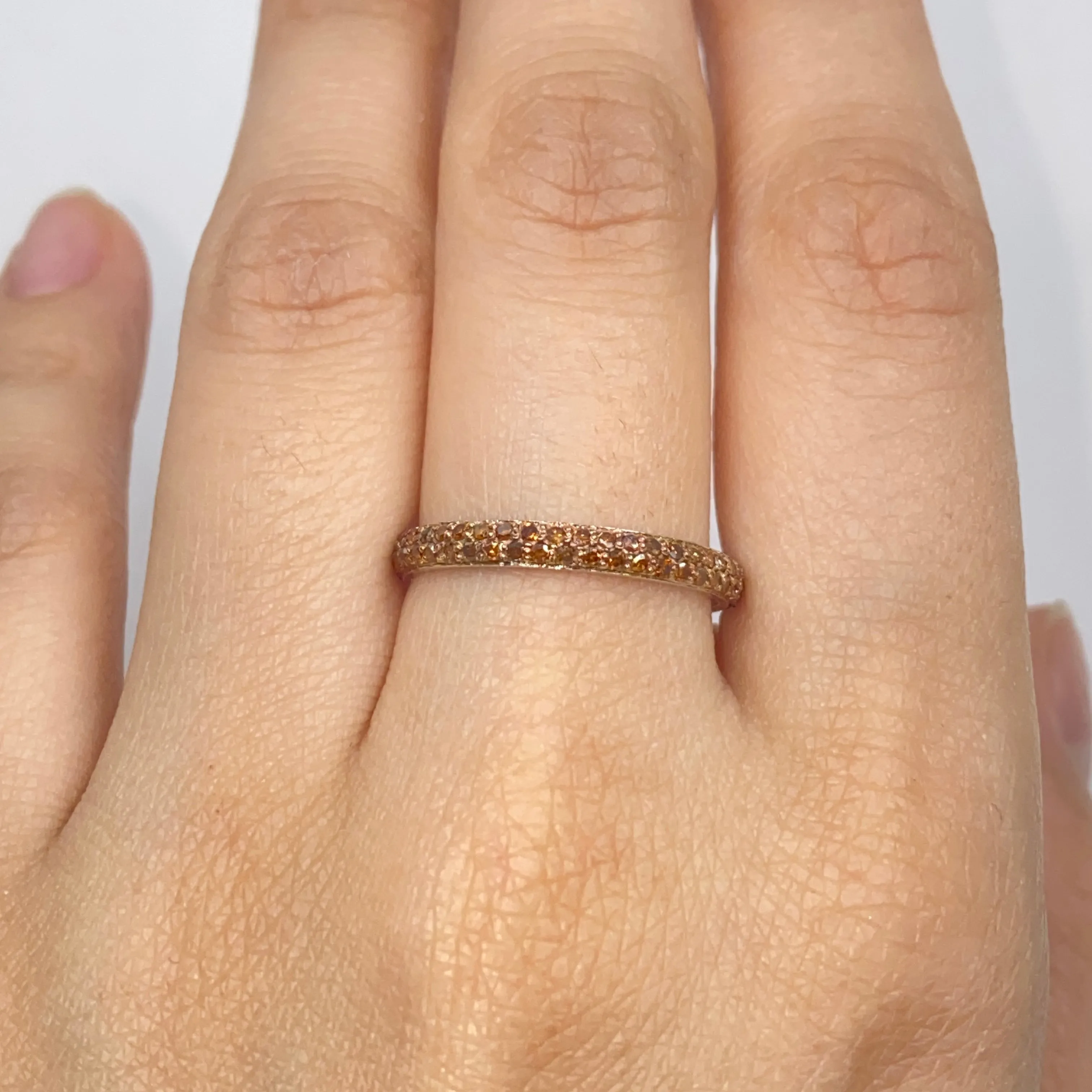 14K Saturn Infinity Diamond Ring