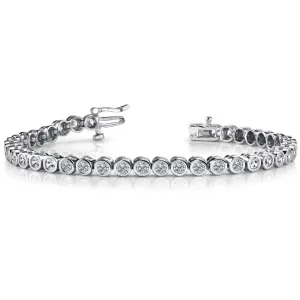 14k Solid Gold Diamond Tennis Bracelet (2.08.cts.tw)
