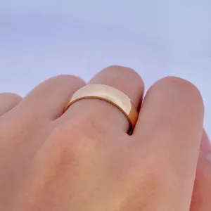 14K Solid Yellow Gold Band Ring
