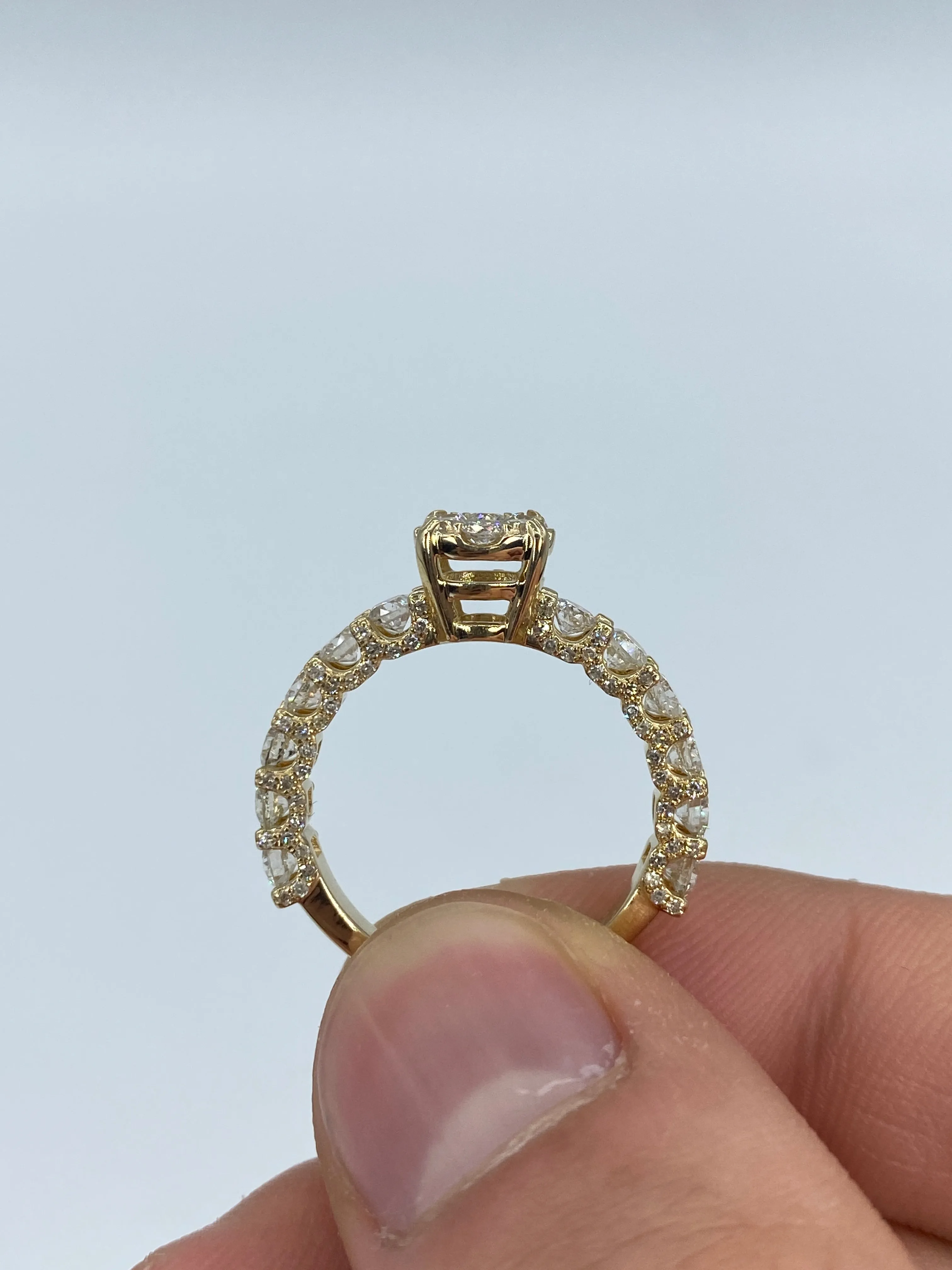 14K Stacked Diamond Ring