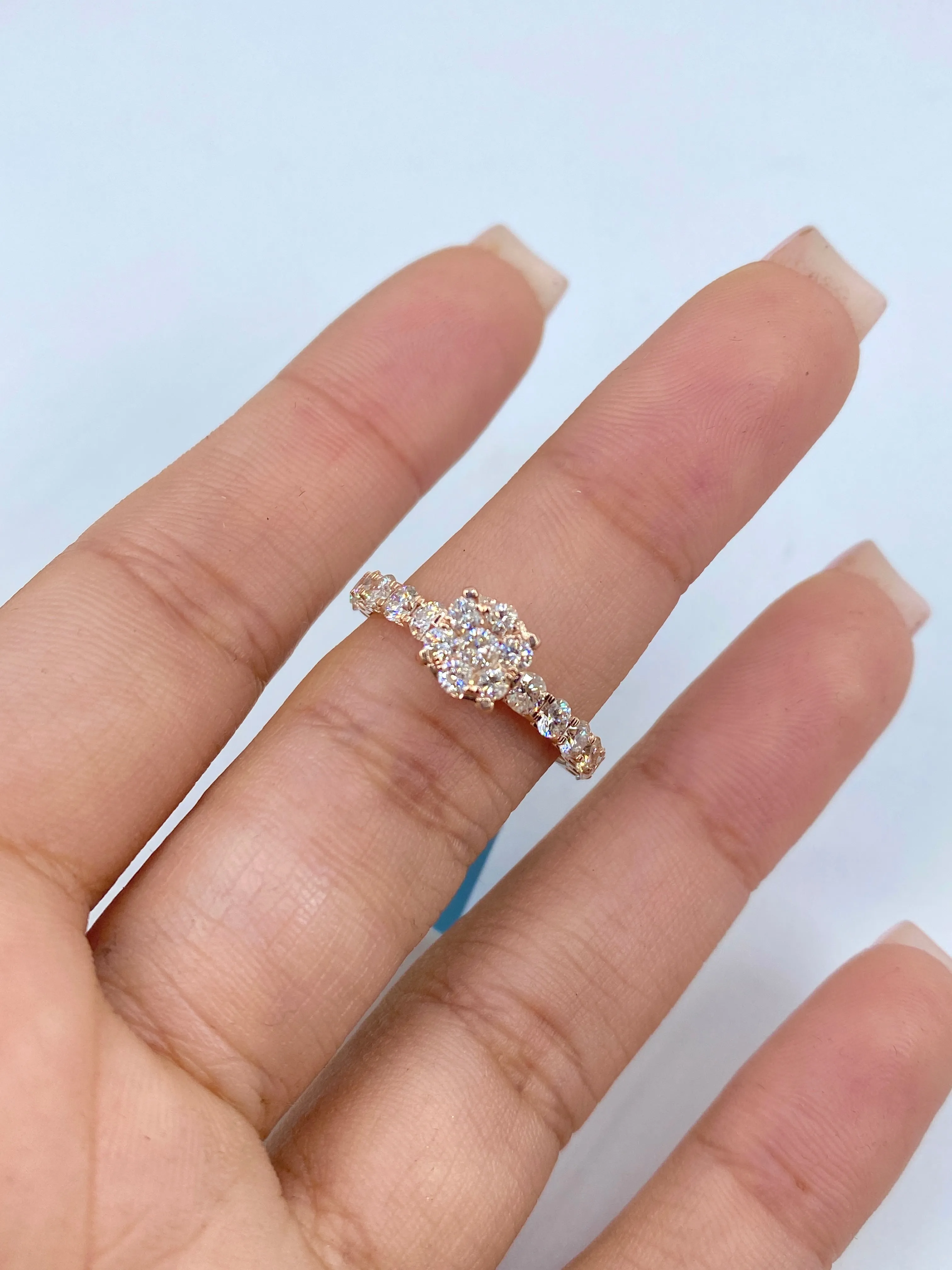 14K Stacked Diamond Ring