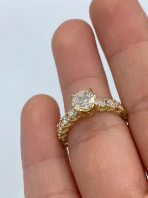 14K Stacked Diamond Ring