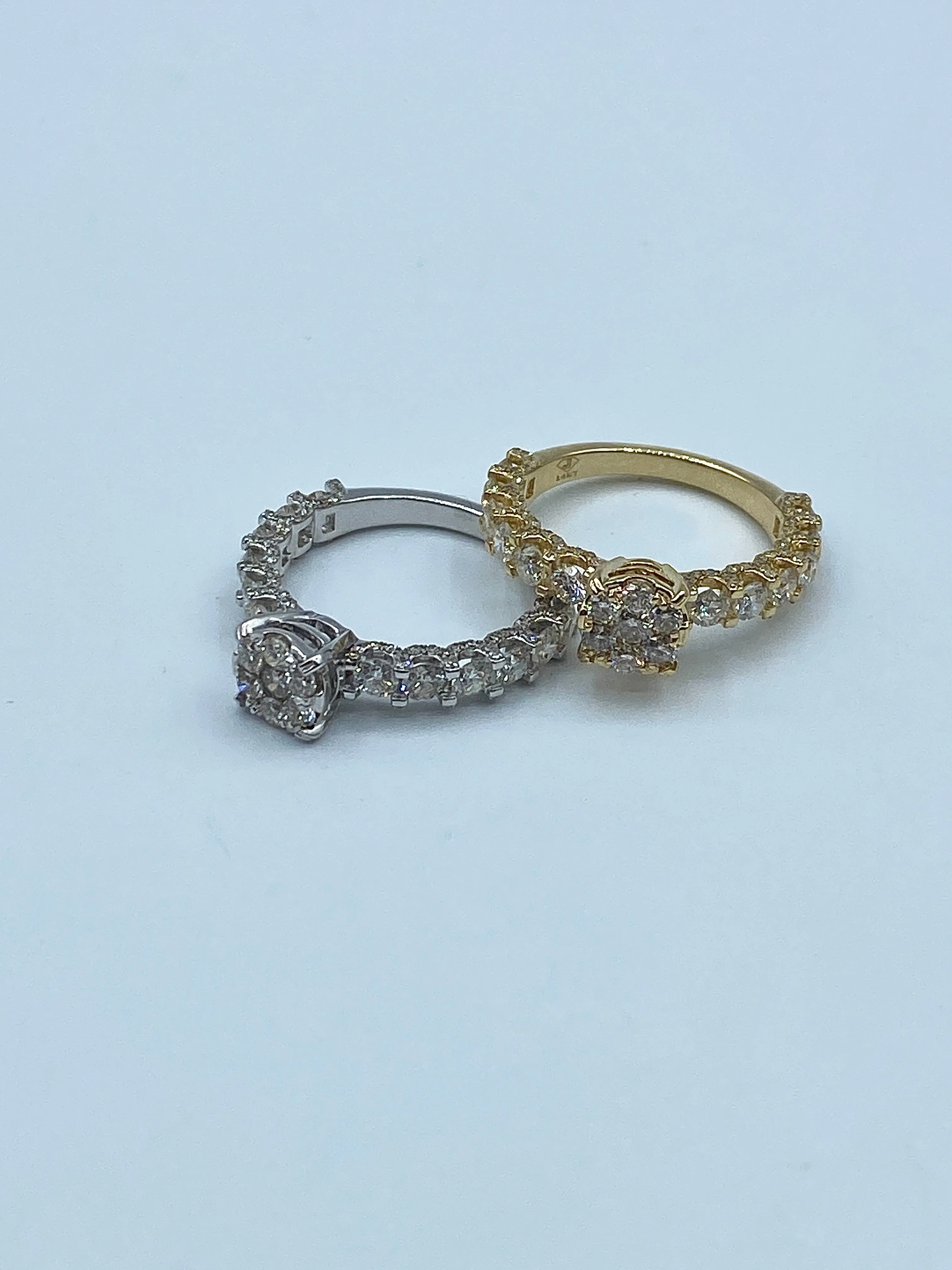 14K Stacked Diamond Ring