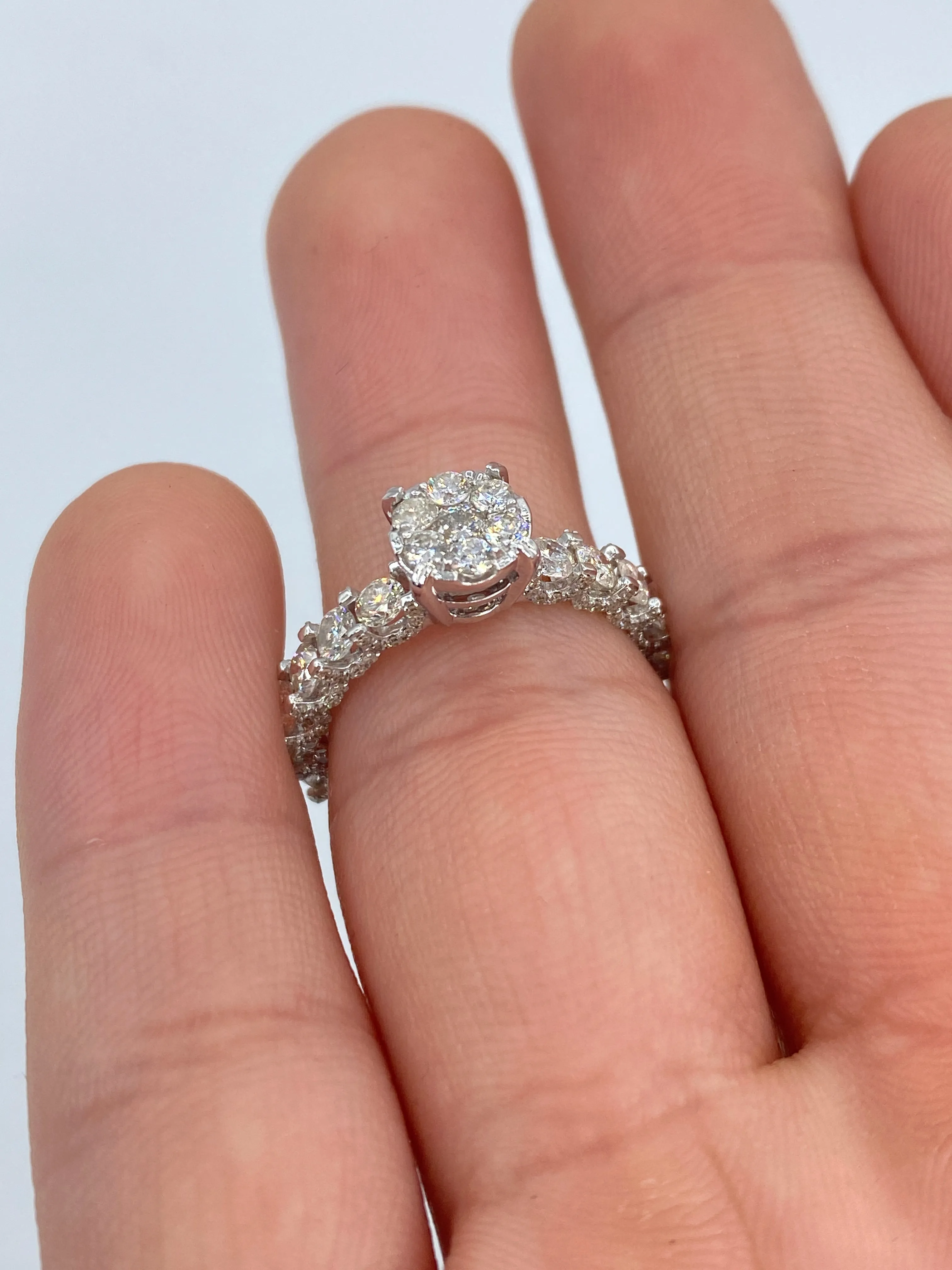14K Stacked Diamond Ring