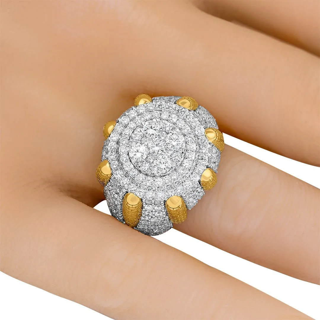 14K Two Tone Gold Diamond Ring 5.27 Ctw