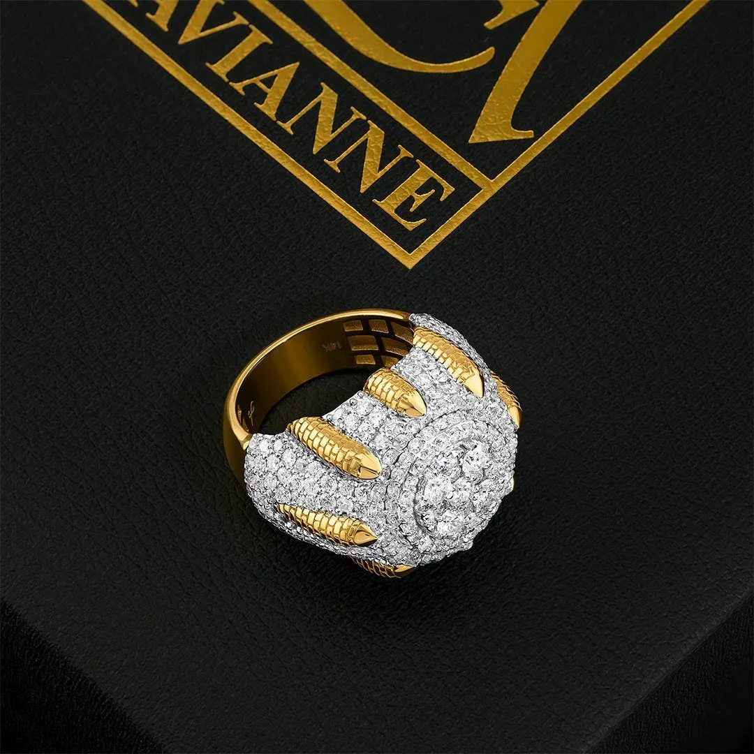 14K Two Tone Gold Diamond Ring 5.27 Ctw