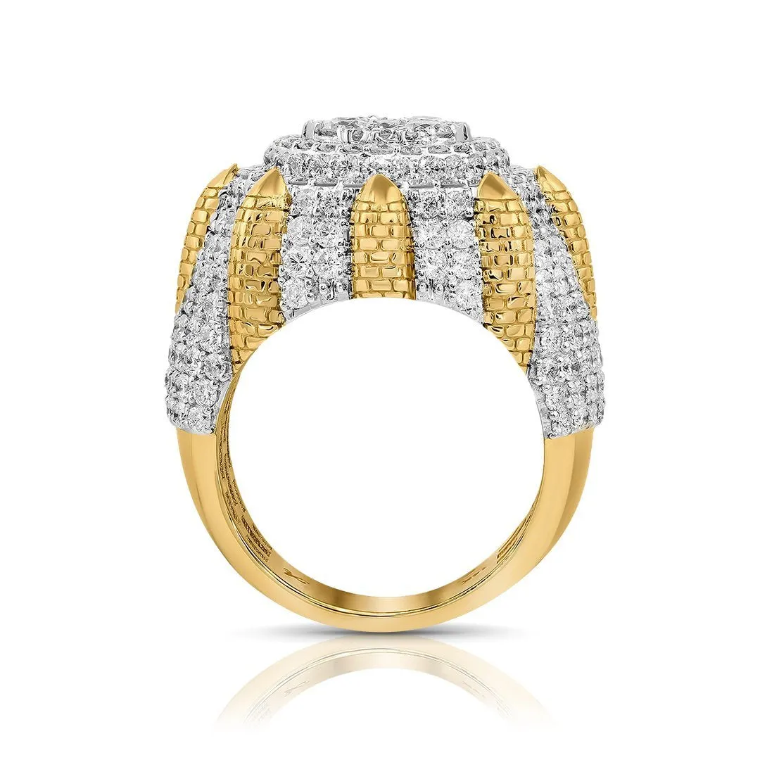 14K Two Tone Gold Diamond Ring 5.27 Ctw